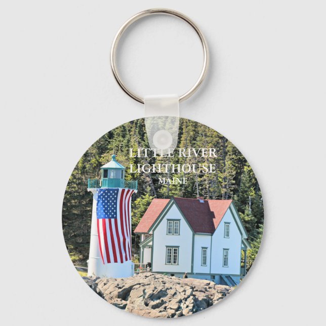 Little River Lighthouse, Maine Porte-clés (Recto)