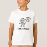 Little Roger Tennis T-shirt pour garçons<br><div class="desc">T-shirt de tennis avec un dessin personnalisé. Little Roger Tennis T-shirt For Boys. Imatisar specializes in original tennis t shirts and funny toxits for men, women and kids. View a big selection of tennis products in our shop. Many items can be personlized as well with your personal text ou name...</div>
