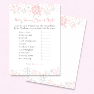 Little Snowflake Baby shower Devinez Prix Jeu