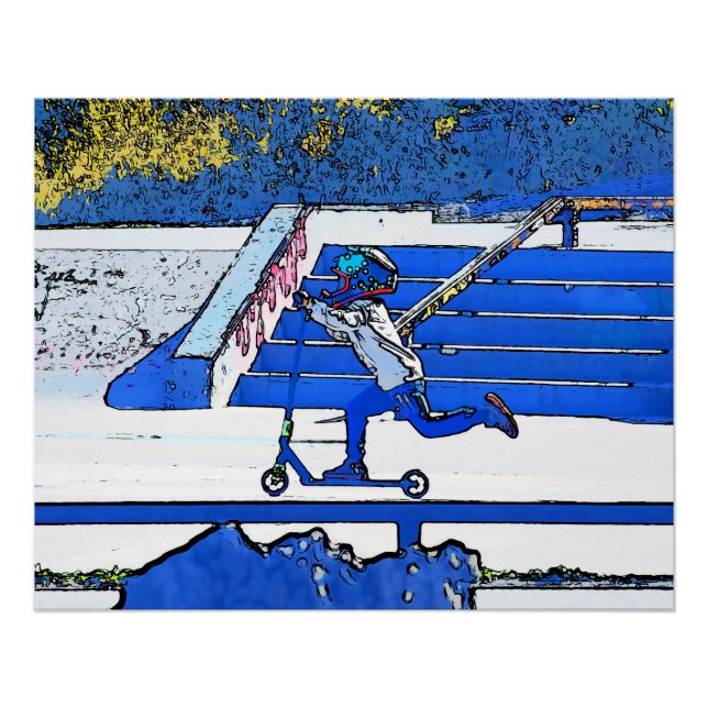 Little Speedster - Stunt Scooter Rider Poster (Devant)