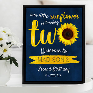 Little Sunflower 2e Affiche de bienvenue d'anniver