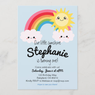 Little Sunshine Invitation d'anniversaire