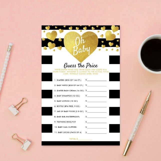 Little Sweetheart Baby Shower Guess The Price Game (Créateur téléchargé)
