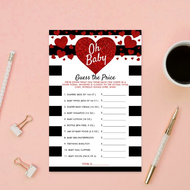 Little Sweetheart Baby Shower Guess The Price Game (Créateur téléchargé)