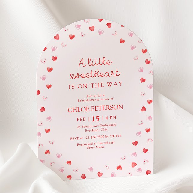 Little Sweetheart Girl Baby Shower Invitation (Créateur téléchargé)