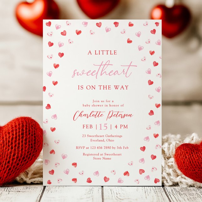 Little Sweetheart Girl Baby Shower Invitation (Créateur téléchargé)