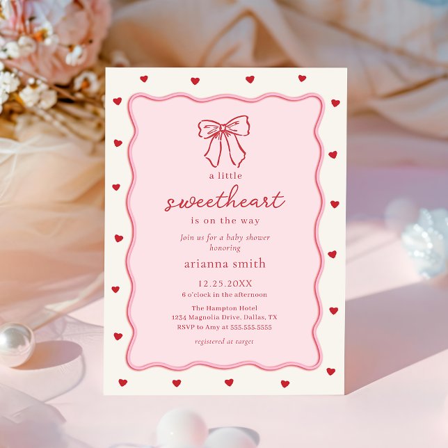 Little Sweetheart Girl Baby Shower Invitation (Créateur téléchargé)