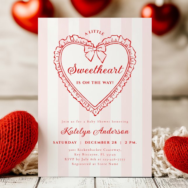 Little Sweetheart Valentine Baby Shower Invitation (Créateur téléchargé)