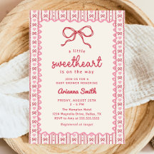 Little Sweetheart Valentine Baby Shower Invitation