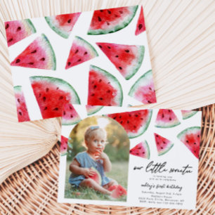 Little Sweetie Photo Invitation d'anniversaire