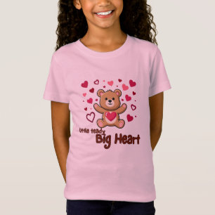 "Little Teddy Big Heart" Joli Ours en T-Shirt pour