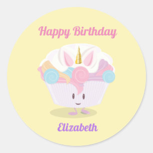 Little Unicorn Cupcake Sticker