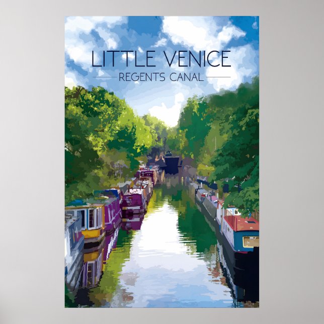 Little Venice Canal de Regents Affiche de voyage (Devant)