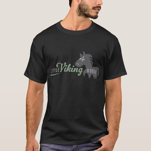 Little Viking Horse - T-shirt Logo Vert (Devant)