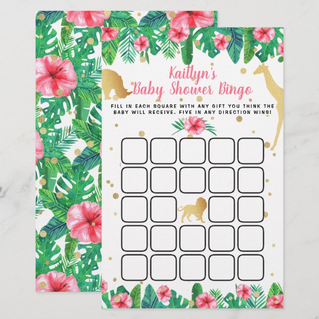 Little Wild One Sur Son Chemin Filles Baby shower  (Devant / Derrière)