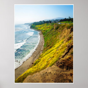 Littoral doré de Californie – Impression de falais