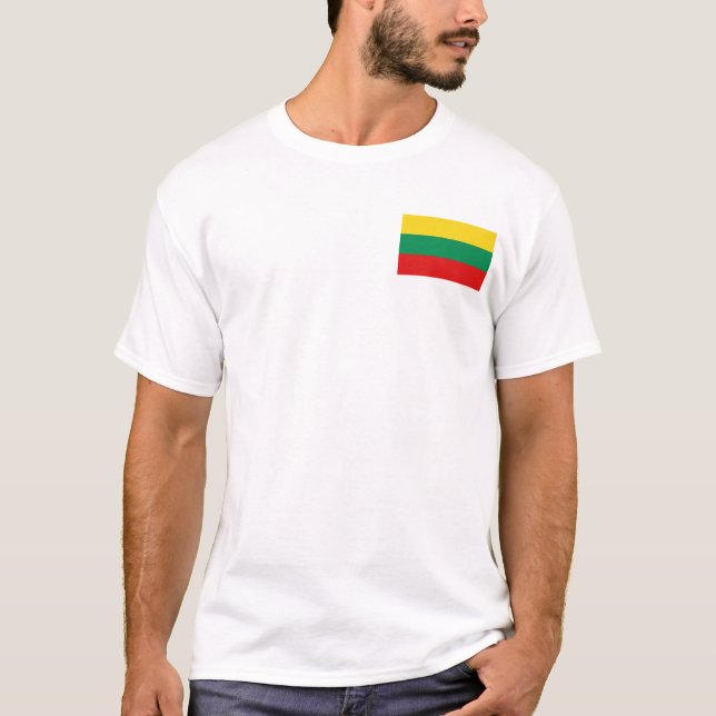 Lituanie Drapeau et carte T-shirt (Devant)