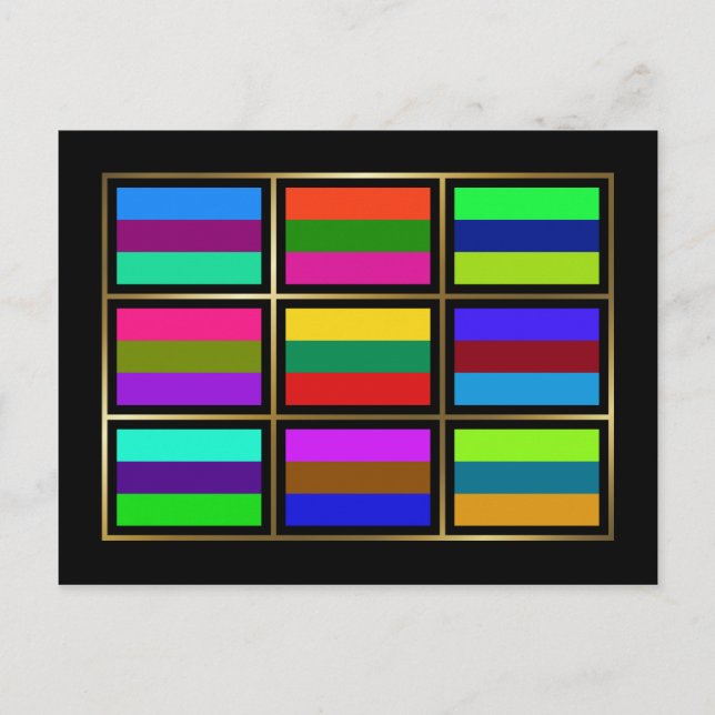 Lituanie Multihue drapeaux Carte postale (Devant)