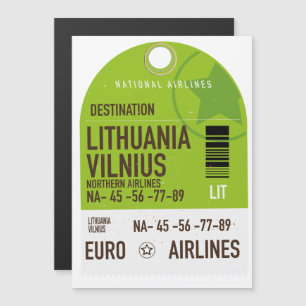 Lituanie Vilnius billet de voyage en avion