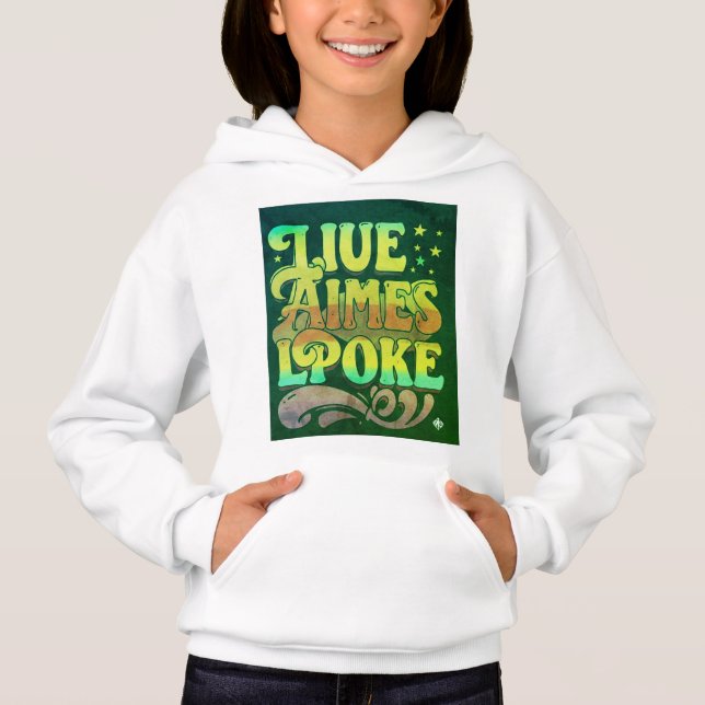 "LIUE AIMES LPOKE Slogan Girls' Pullover Sweat - s (Devant)