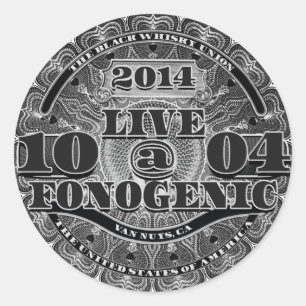 LIVE AT FONOGENIC - Sticker rond