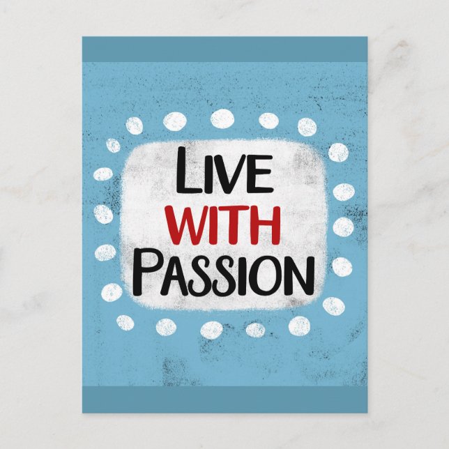 Live Avec Passion Carte Postale (Devant)