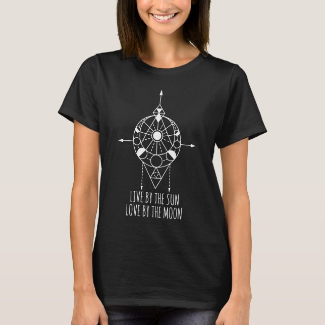 Live By the Sun Love by the Moon Geometry T-Shirt (Devant)