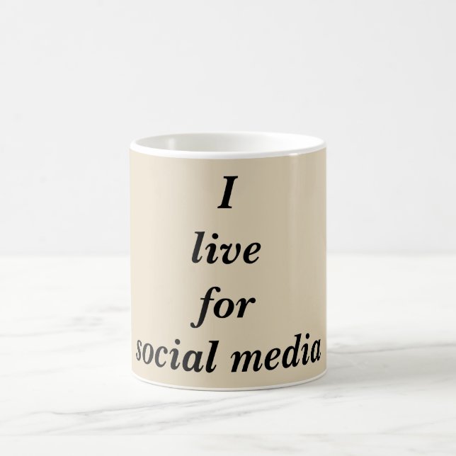 Live for Social Media Citation Coffee Mug (Centre)
