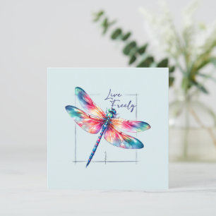 Live Freely - Dragonfly artistique