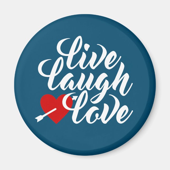 Live Lauder Love Valentine Calligraphy | Magnet (Devant)