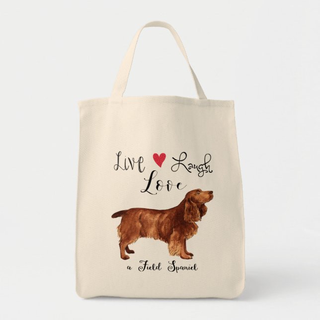 Live Laugh Love a Field Spaniel Grand Sac fourre-t (Devant)