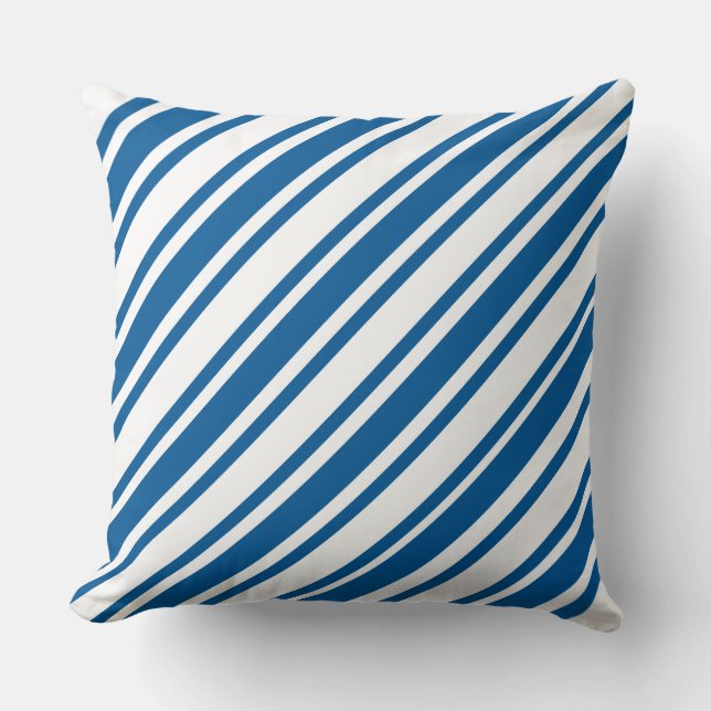 Live Laugh Love Blue/Black White Stripe Coussin (Recto)