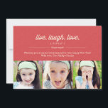 Live Laugh Love Christmas Card/ Carte photo de vac<br><div class="desc">Célébrez la saison avec cette carte de vacances moderne et élégante de Berry Berry Sweet. Visitez WWW.BERRYBERRYSWEET.COM pour en savoir plus sur nos collections de vacances élégantes.</div>