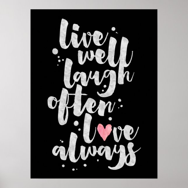 Live Laugh Love - Poster inspirant (Devant)