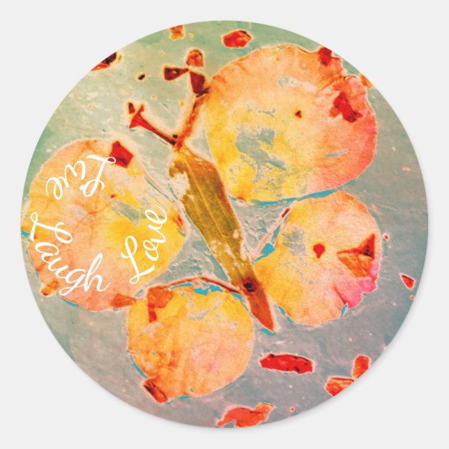 Live Laugh Love stickers papillon art (Devant)