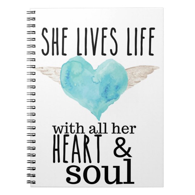 Live Life with Heart and Soul Journal pour elle (Devant)