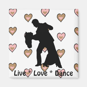 Live Love Dance - Ballroom Couple Magnet