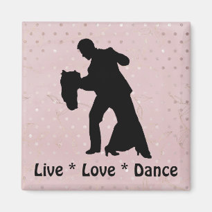 Live Love Dance - Ballroom Couple Magnet