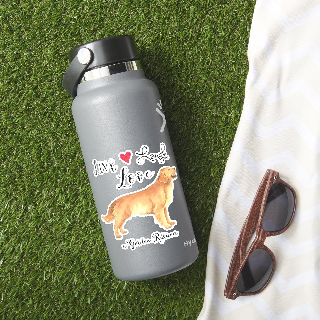 Live Love Lauder un Sticker en Vinyl Retriever (HydroFlask Insitu)