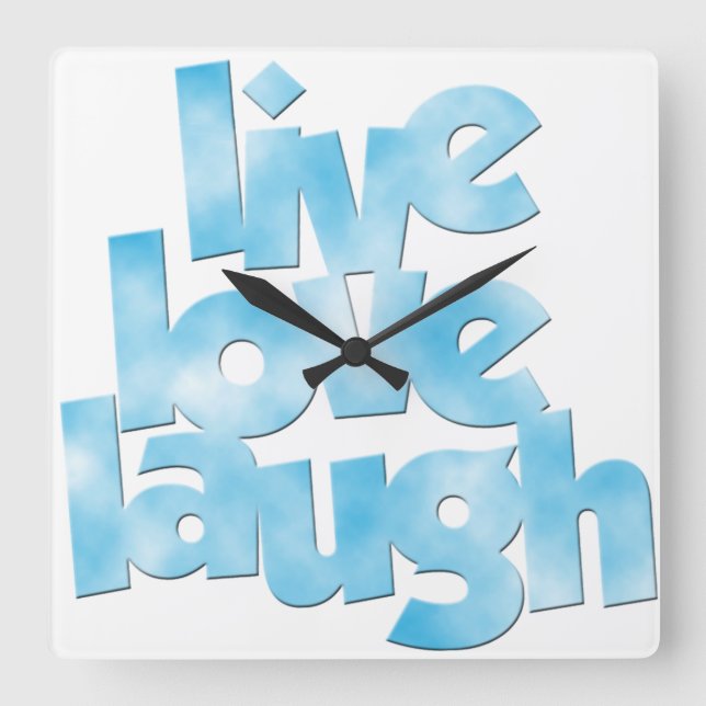 Live Love Laugh - Horloge murale (Recto)