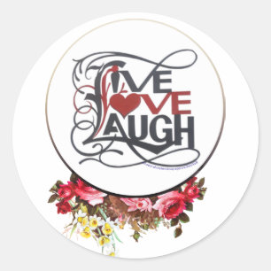 LIVE LOVE LAUGH VIBRANT ROND(2) Sticker