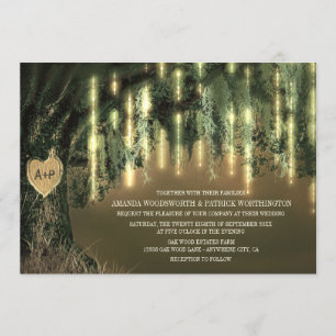 Live Oak Tree Espagnol Moss Wedding Invitations