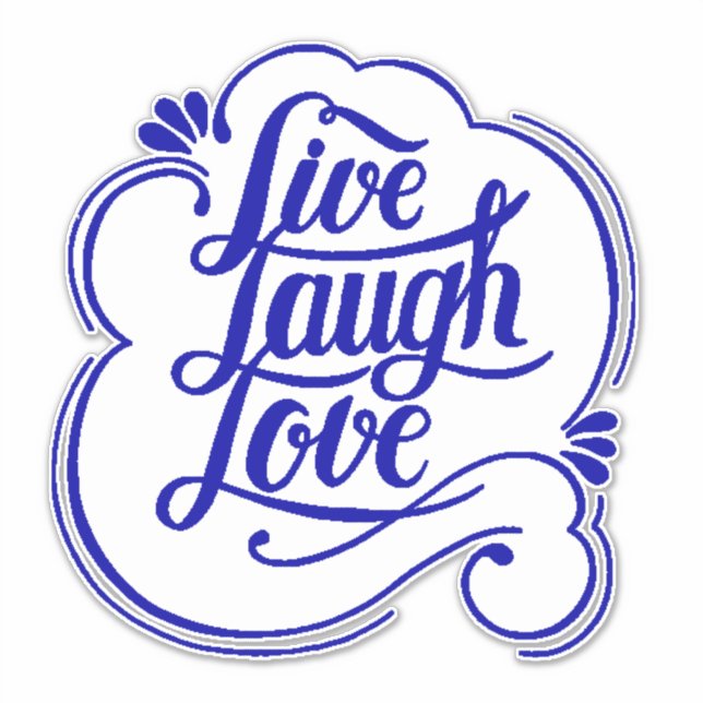 LIve rire amour Sticker (Devant)