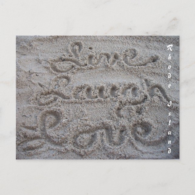 Live, Rire, Love Carte Postale (Devant)