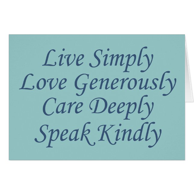 Live Simply bleu (Devant horizontal)