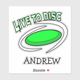 Live sur disque   Sticker de golf de disque