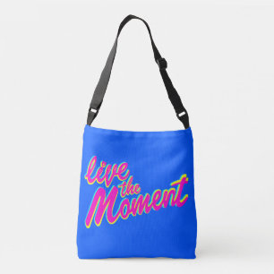 Live the instant text slogan sac fourre-tout