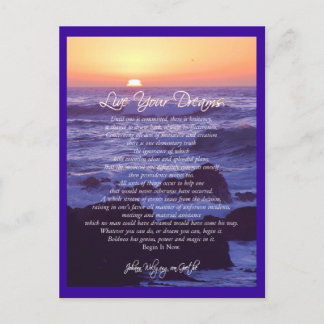 Live Your Dreams Carte postale