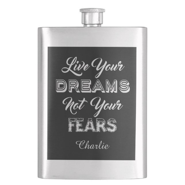 Live Your Dreams nom personnalisé & flacon couleur (devant)