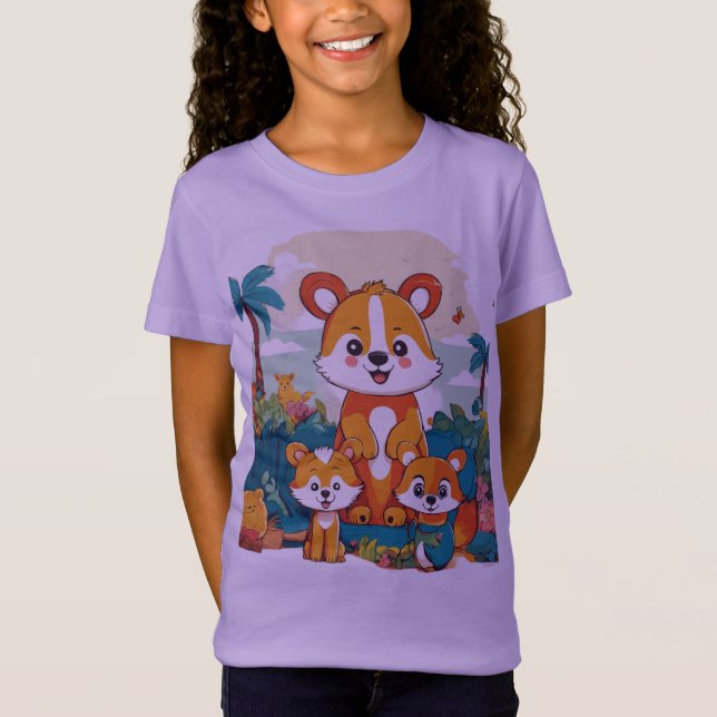 "Lively Lemurs : Family Adventure T-Shirt Design" (Devant)